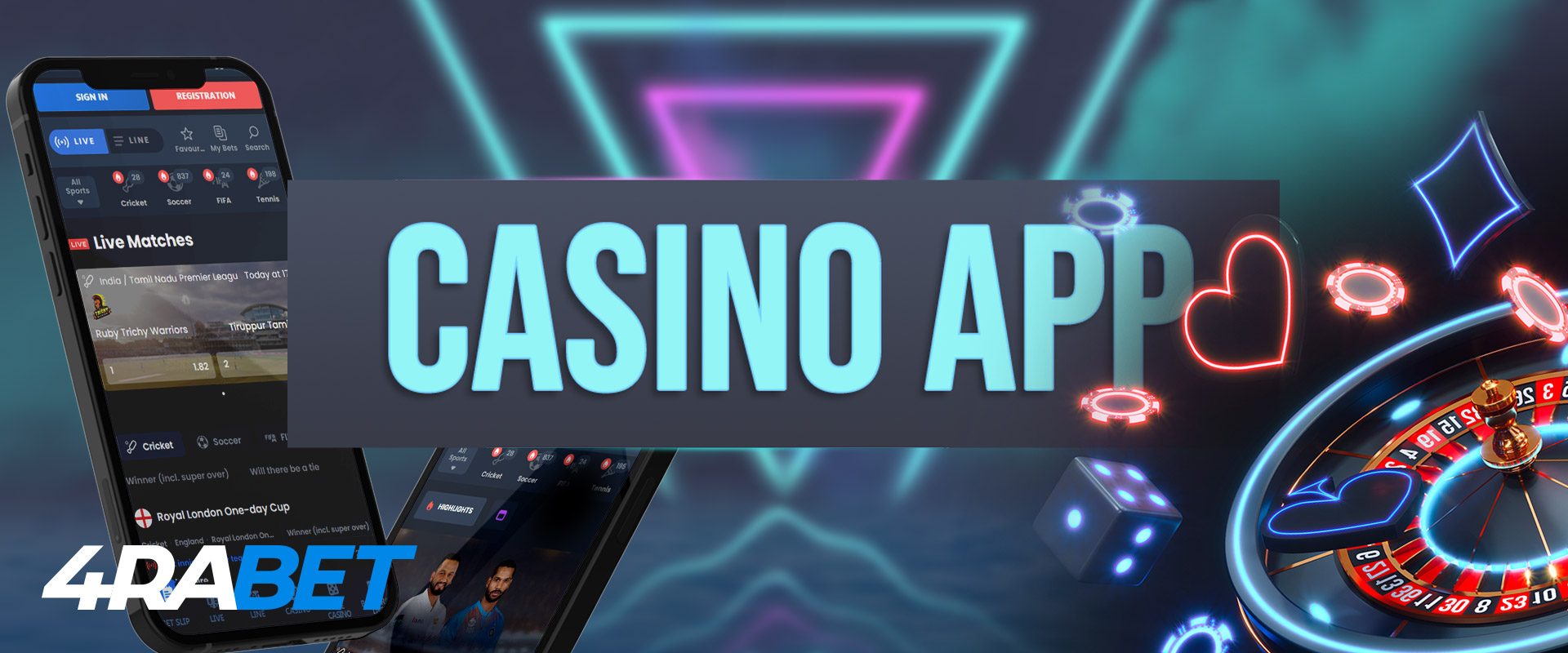 4rabett casino app and mobile interface.