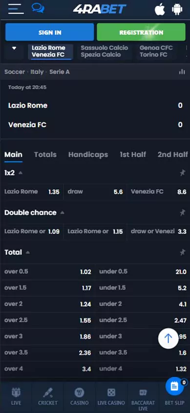 4rabet particular football event.