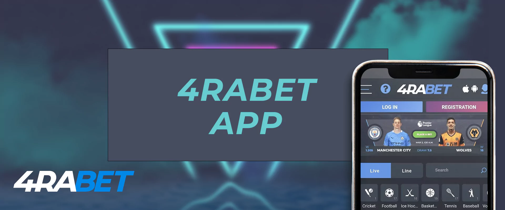 Kabaddi section on the 4rabet app.