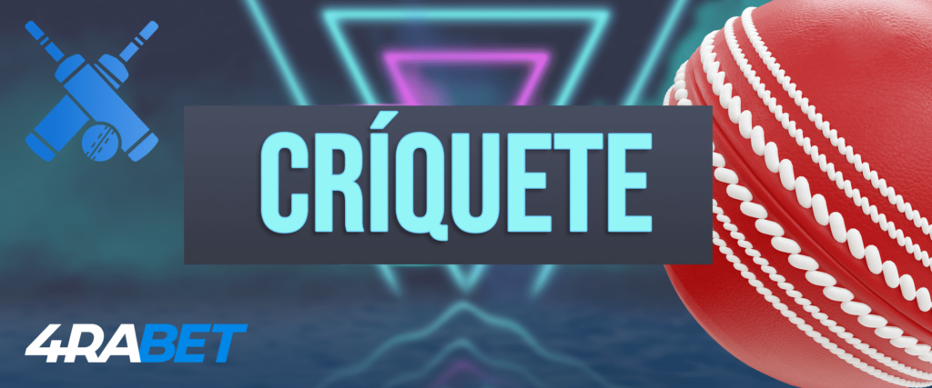 A casa de apostas 4rabet aceita apostas nos resultados das partidas de críquete.